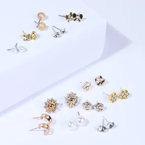 12 Pairs Charming Ears Studs/Tops For Girls