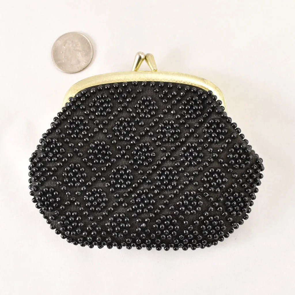 1950s Black Candy Dot Vintage Purse