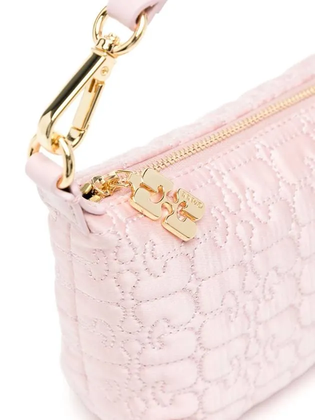 24SS Small Butterfly Pouch Satin Bag Pink