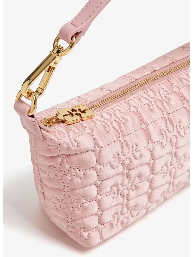 24SS Small Butterfly Pouch Satin Bag Pink