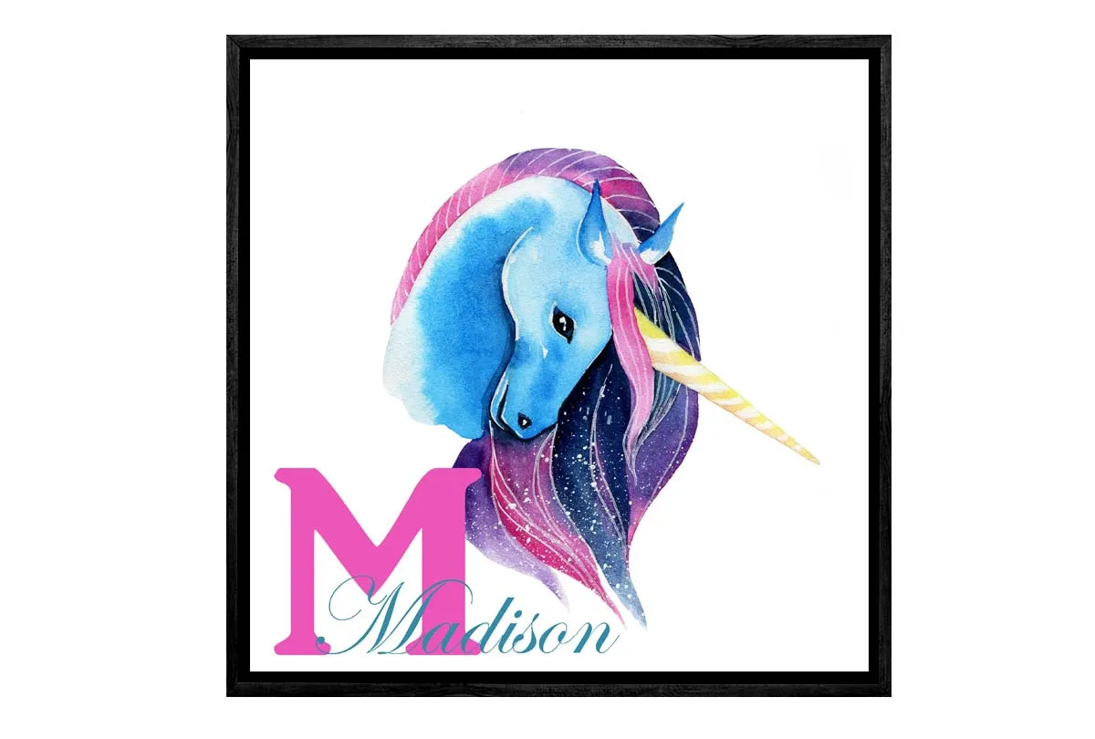 A Personalised Unicorn | Custom Girls Canvas Wall Art Print