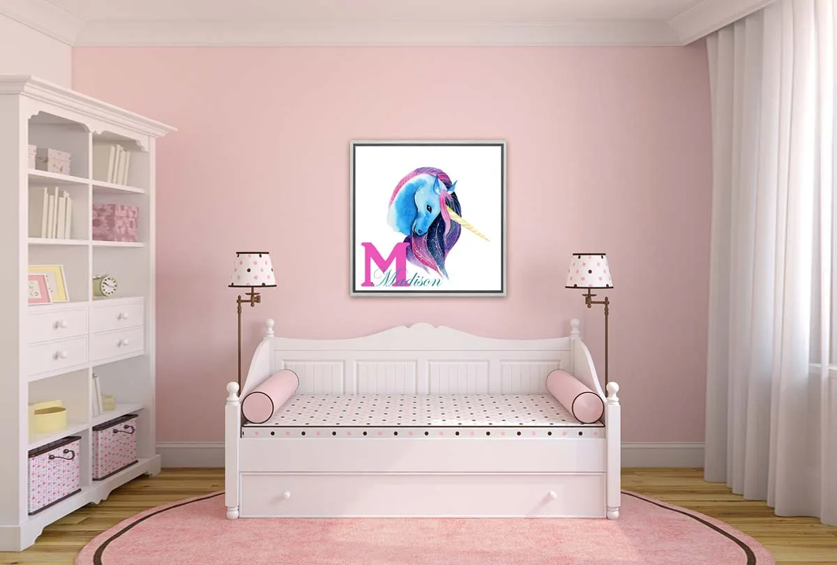 A Personalised Unicorn | Custom Girls Canvas Wall Art Print