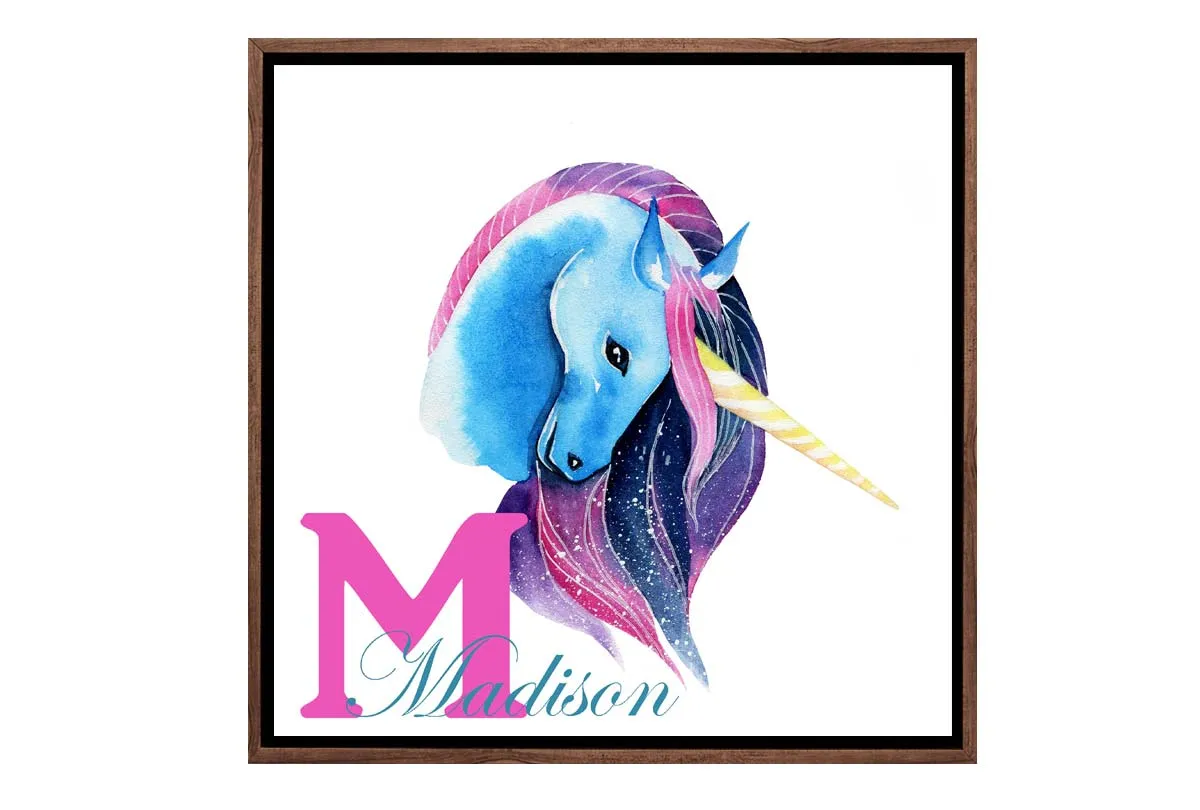 A Personalised Unicorn | Custom Girls Canvas Wall Art Print