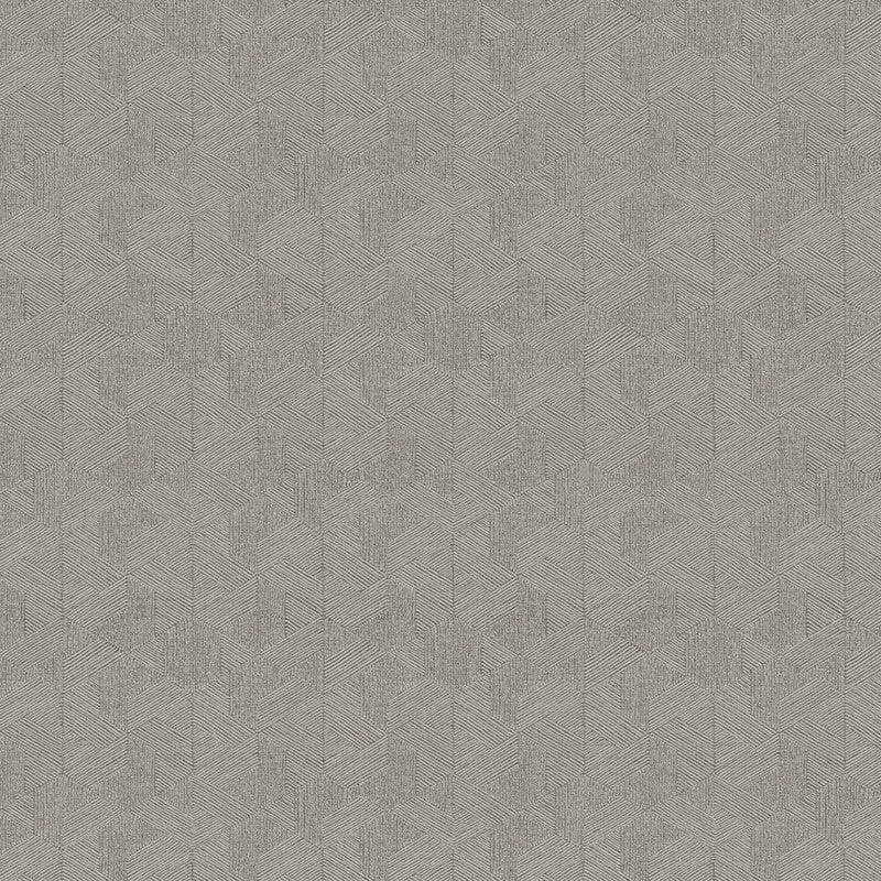 Abstract Geo Modern Wallpaper in Silver/Grey