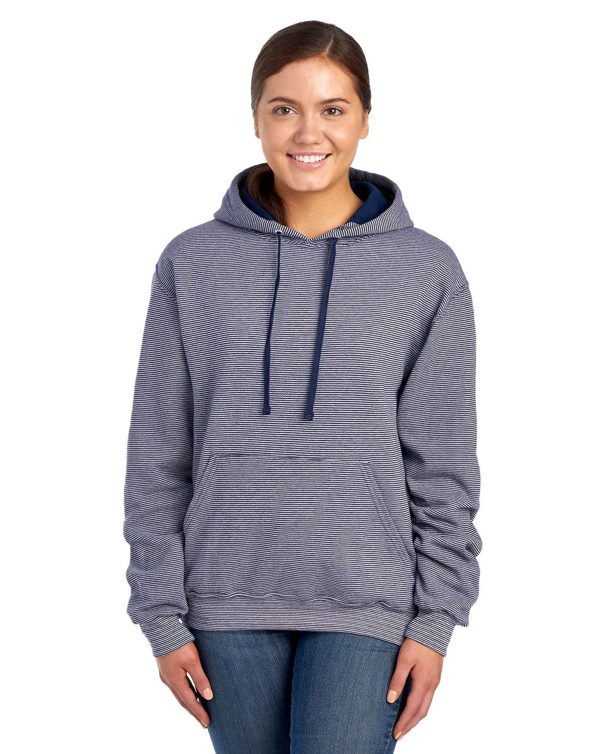 Adult Sofspun Striped Hooded Sweatshirt