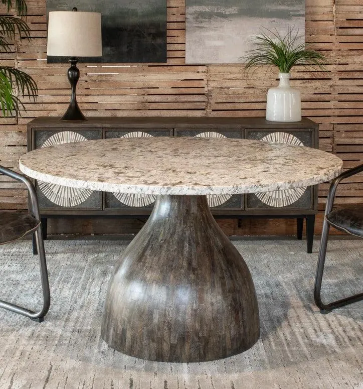 Alaska Island Marble Top Dining Table