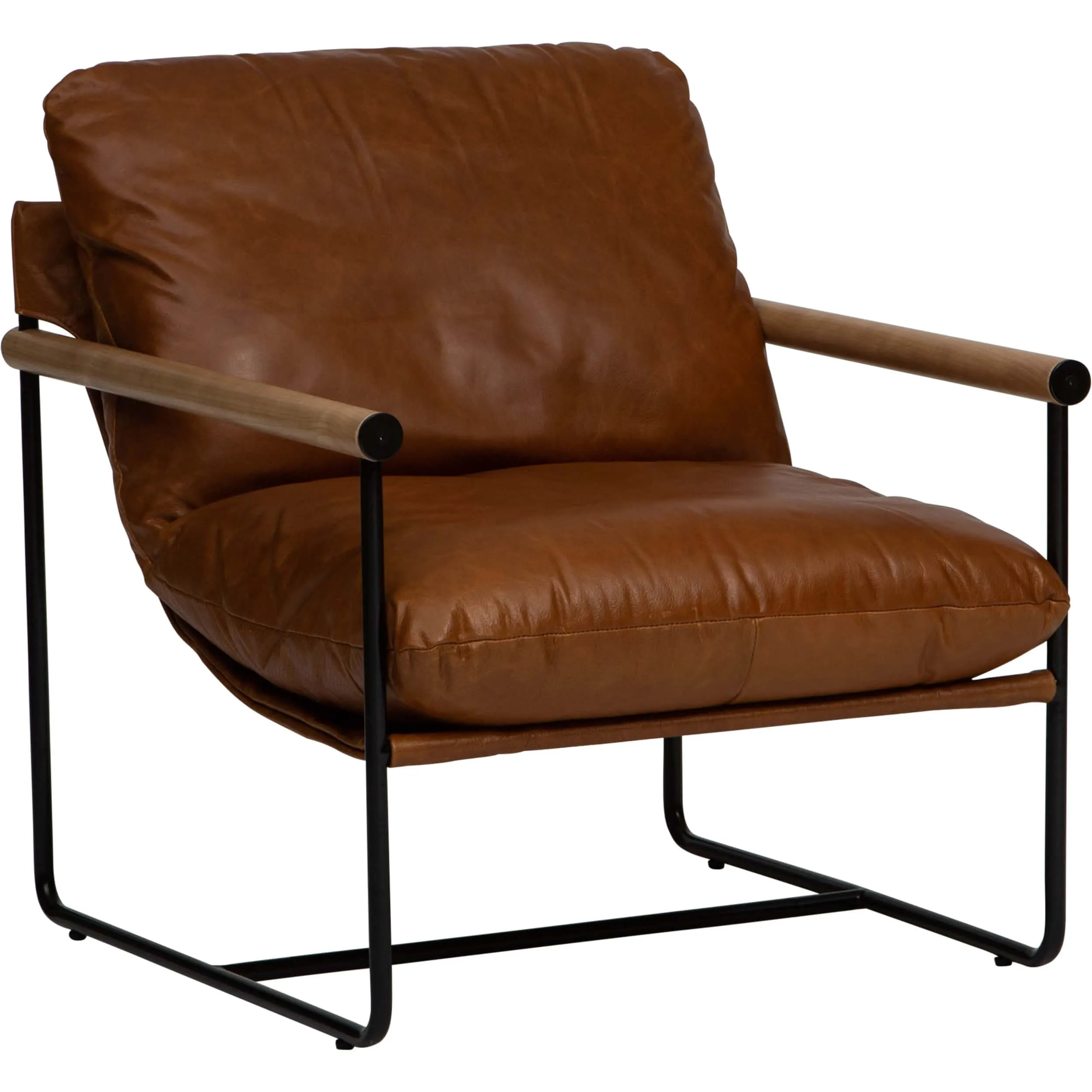 Archie Leather Chair, Oil Buffalo Camel