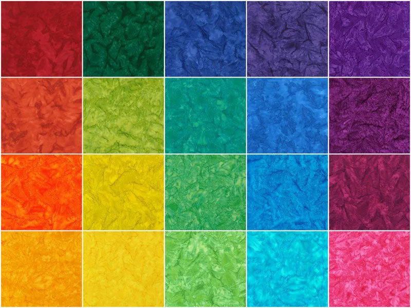 Artisan Batik Solids - Prisma Dyes Bright Rainbow Charm Pack