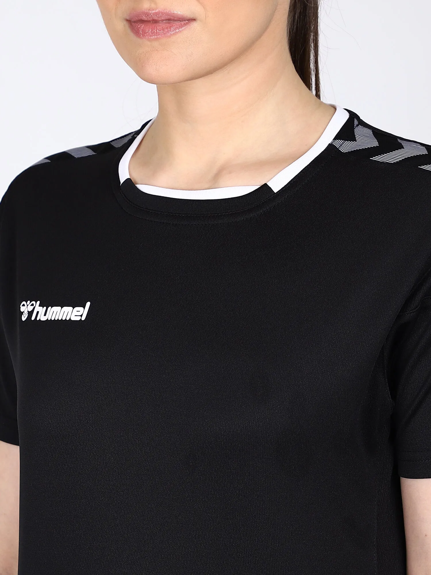 Authentic Women Polyester Black T-Shirt