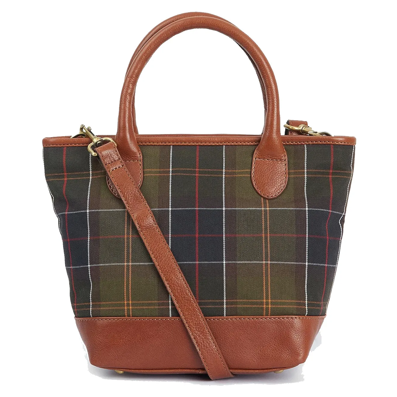 Barbour Katrine Tartan Leather Tote Classic Tartan