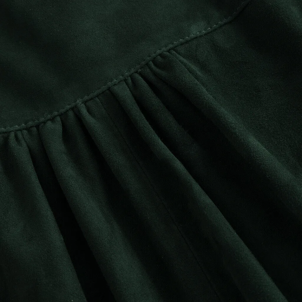 Beautiful suede Katie shirt i soft and nice quality / 50882 - Bottle Green