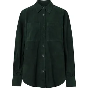 Beautiful suede Katie shirt i soft and nice quality / 50882 - Bottle Green