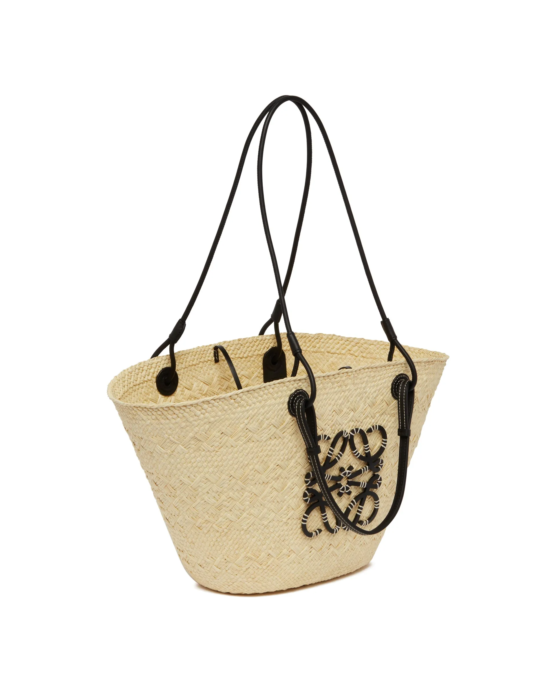 Beige Anagram Basket Bag