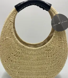 Beige Basket Bag