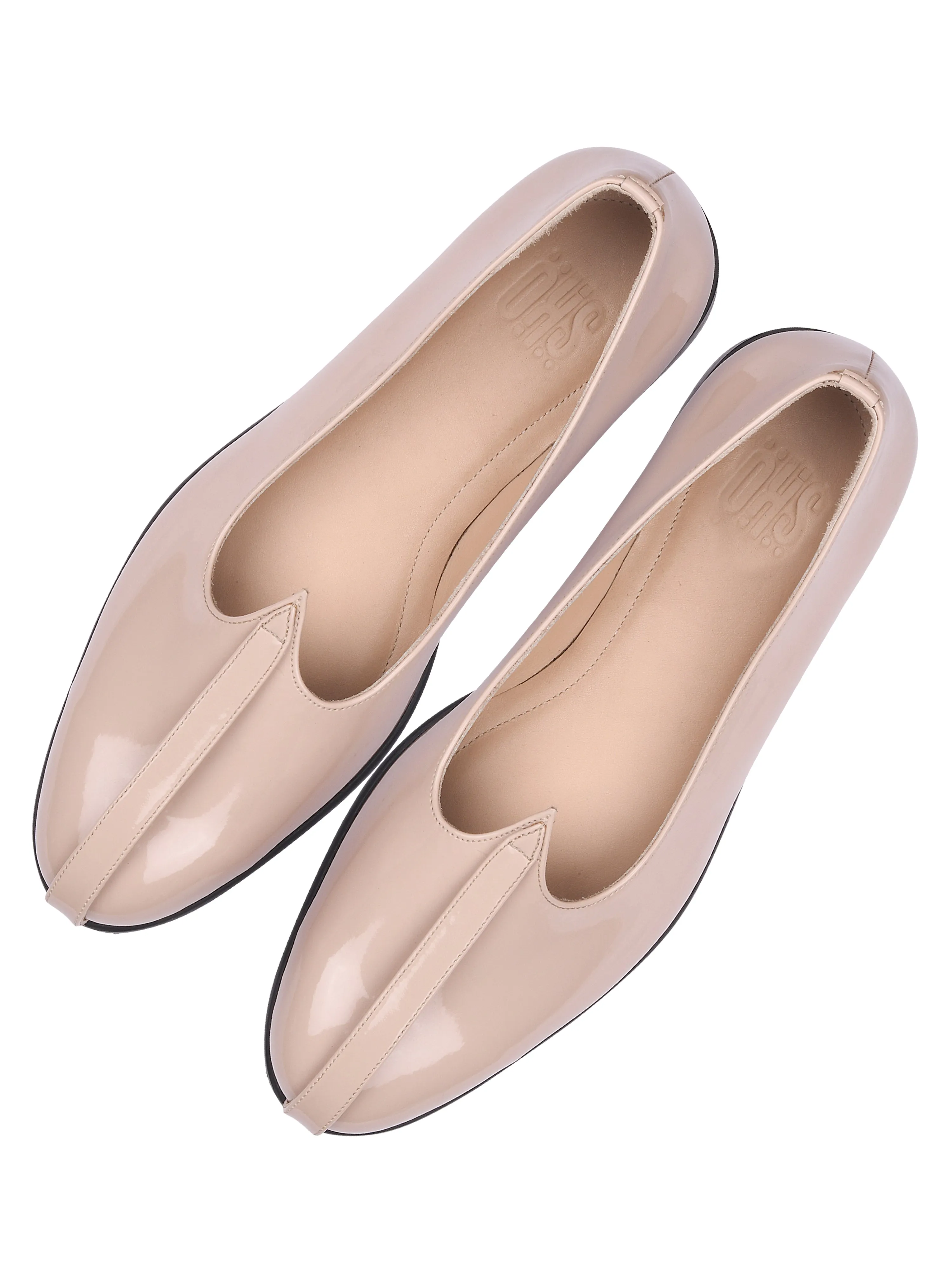 Beige Patent Mojri For Men