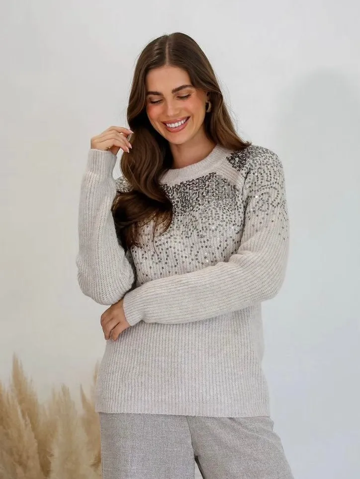 Beige Sparkle Jumper