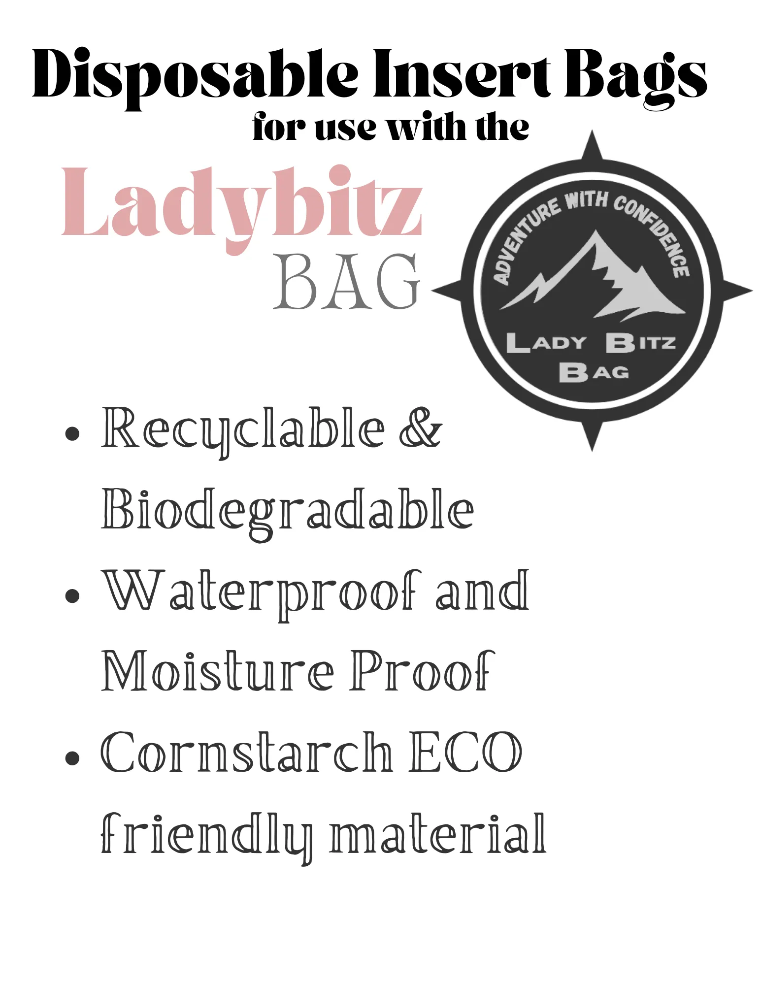 Biodegradable Trash Bags Inserts (Large)