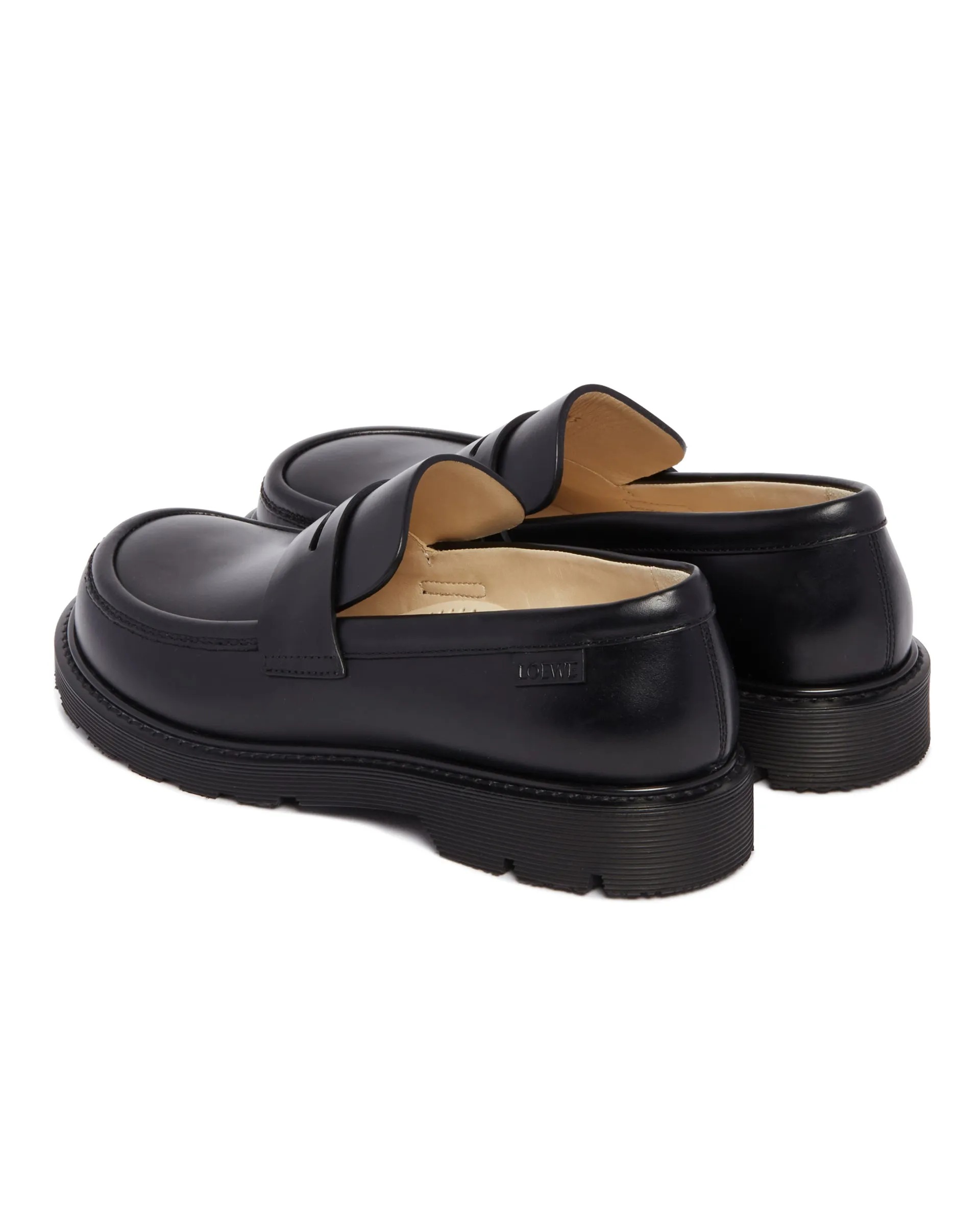 Black Campo Leather Loafers