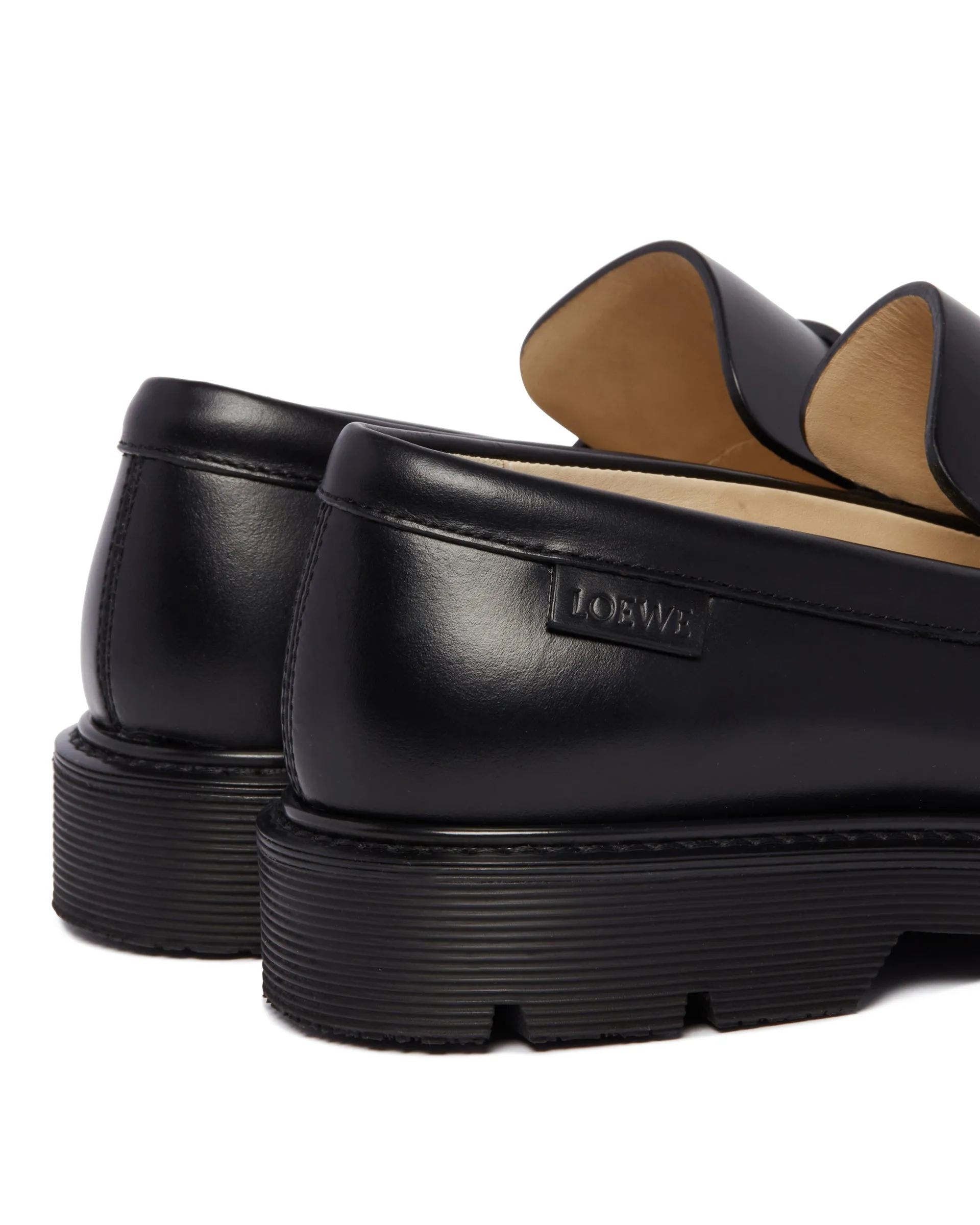 Black Campo Leather Loafers