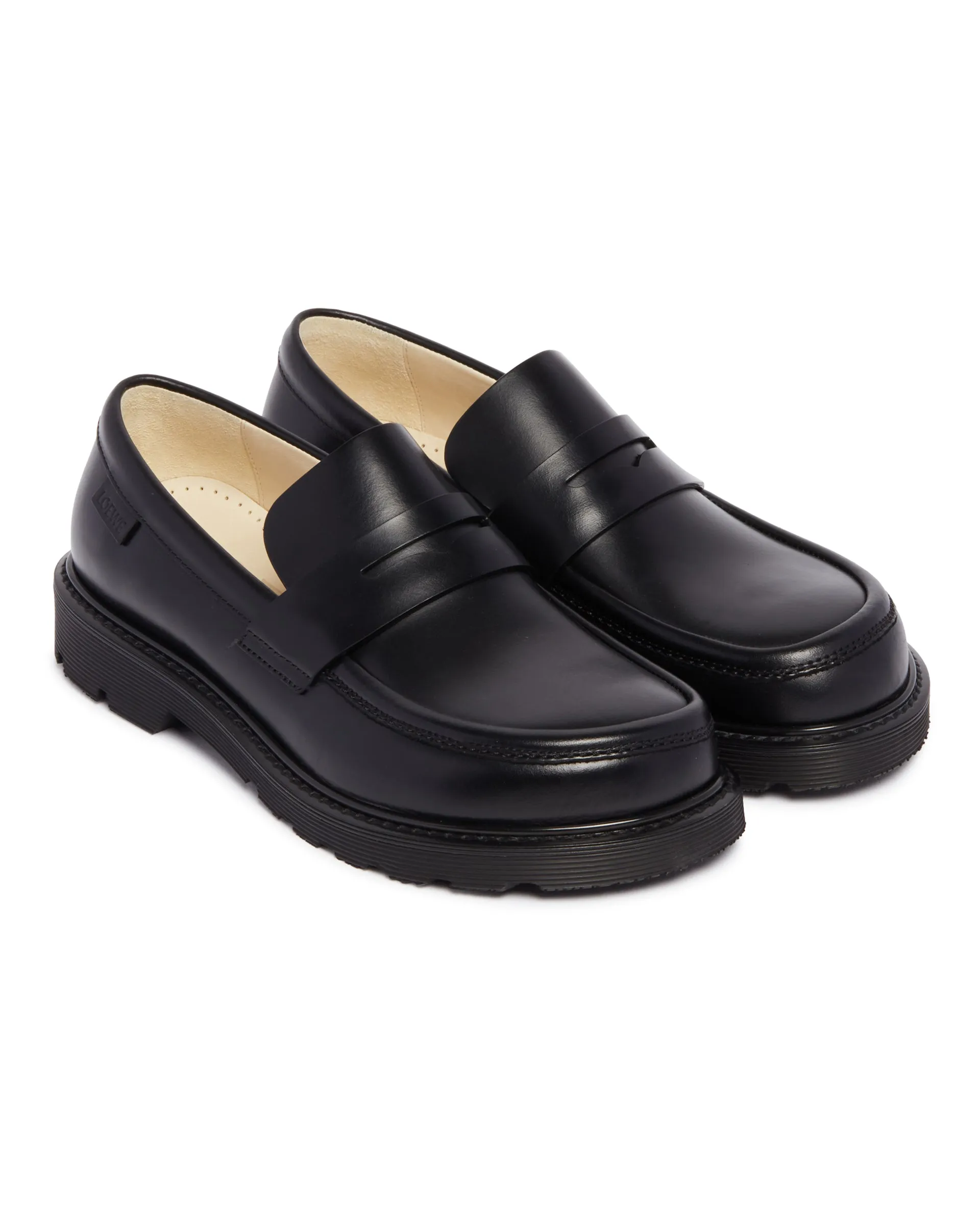 Black Campo Leather Loafers