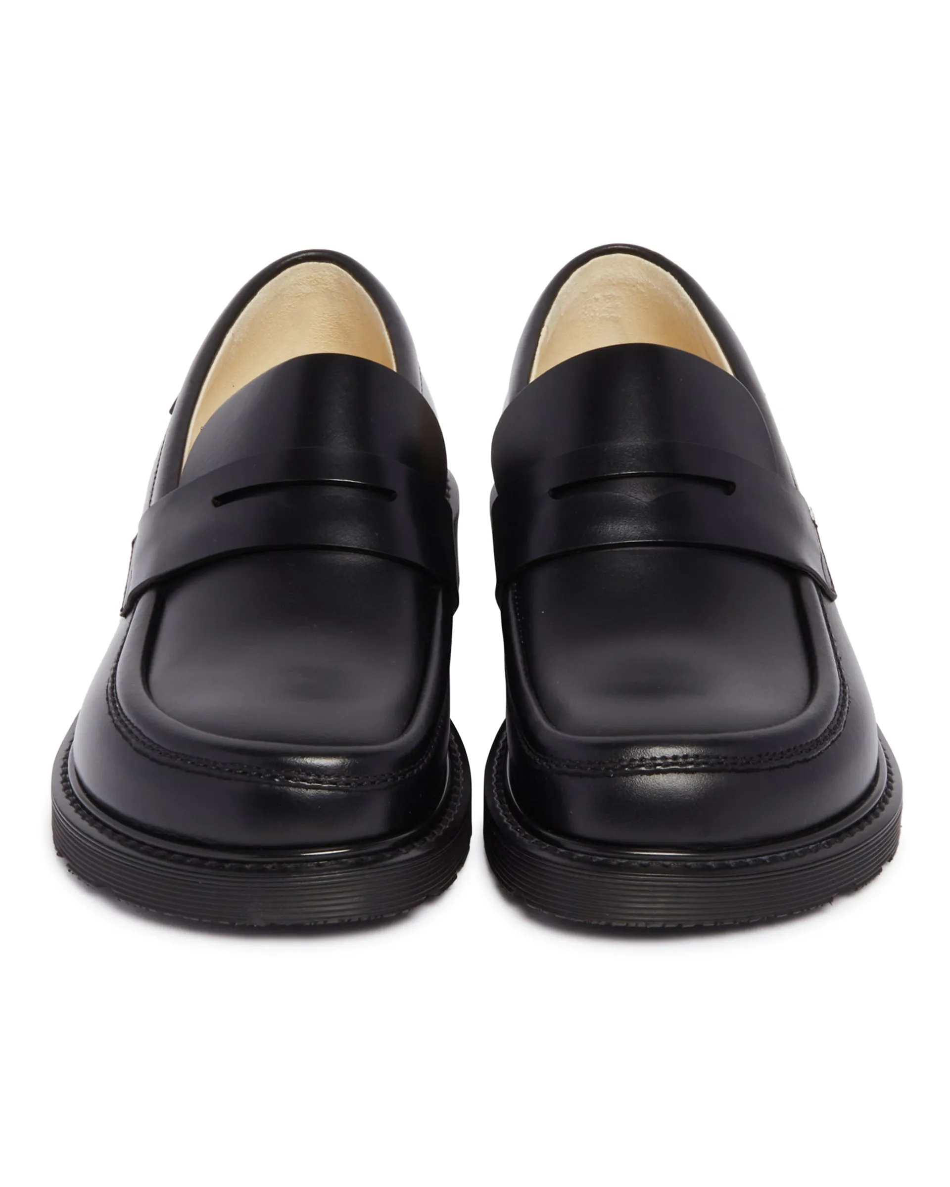 Black Campo Leather Loafers