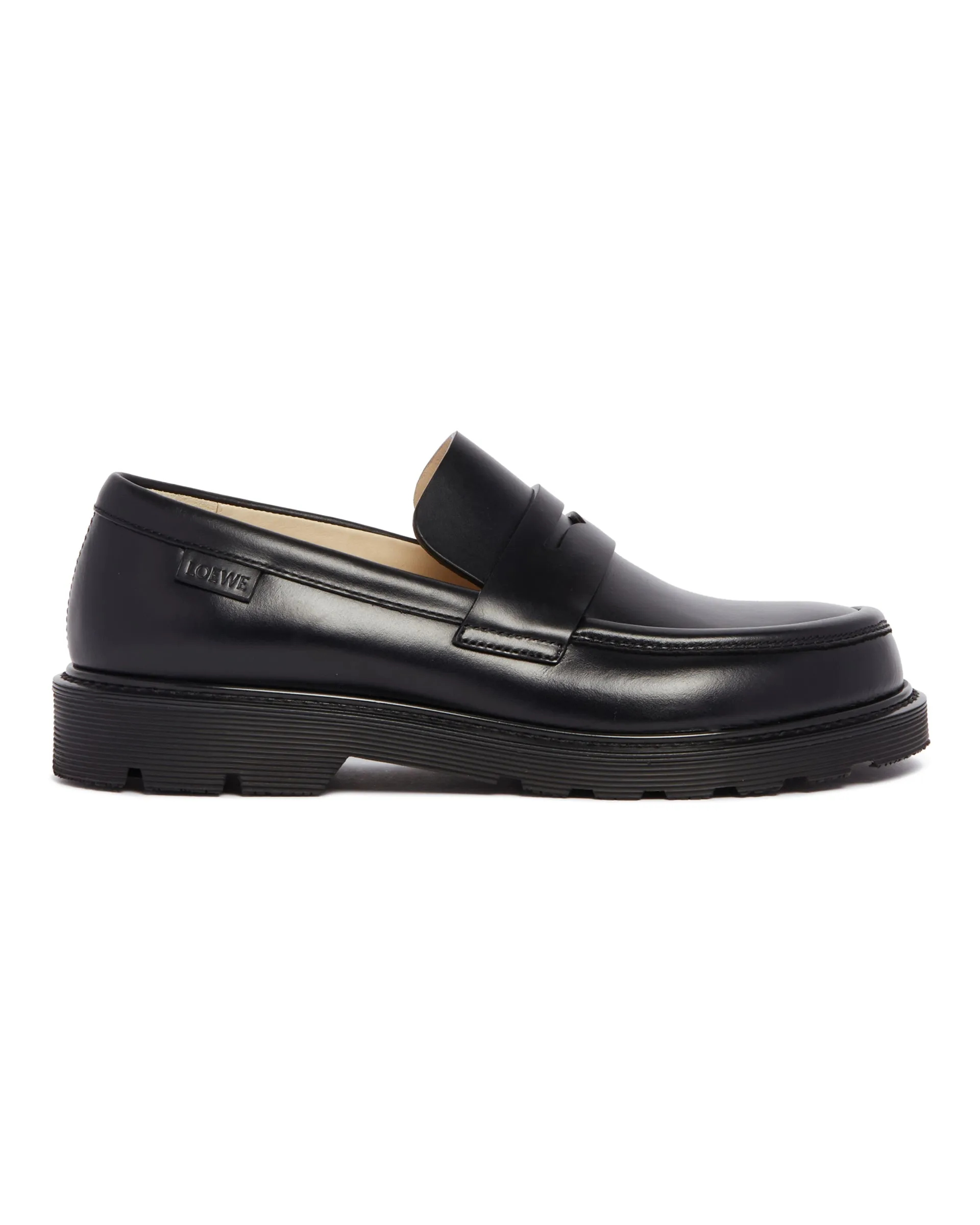 Black Campo Leather Loafers