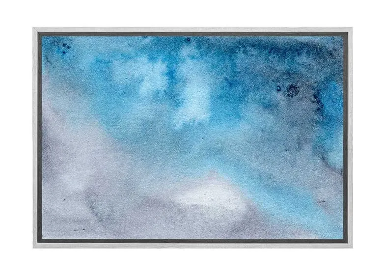 Blue and Grey Watercolour Abstract | Canvas Wall Art Print