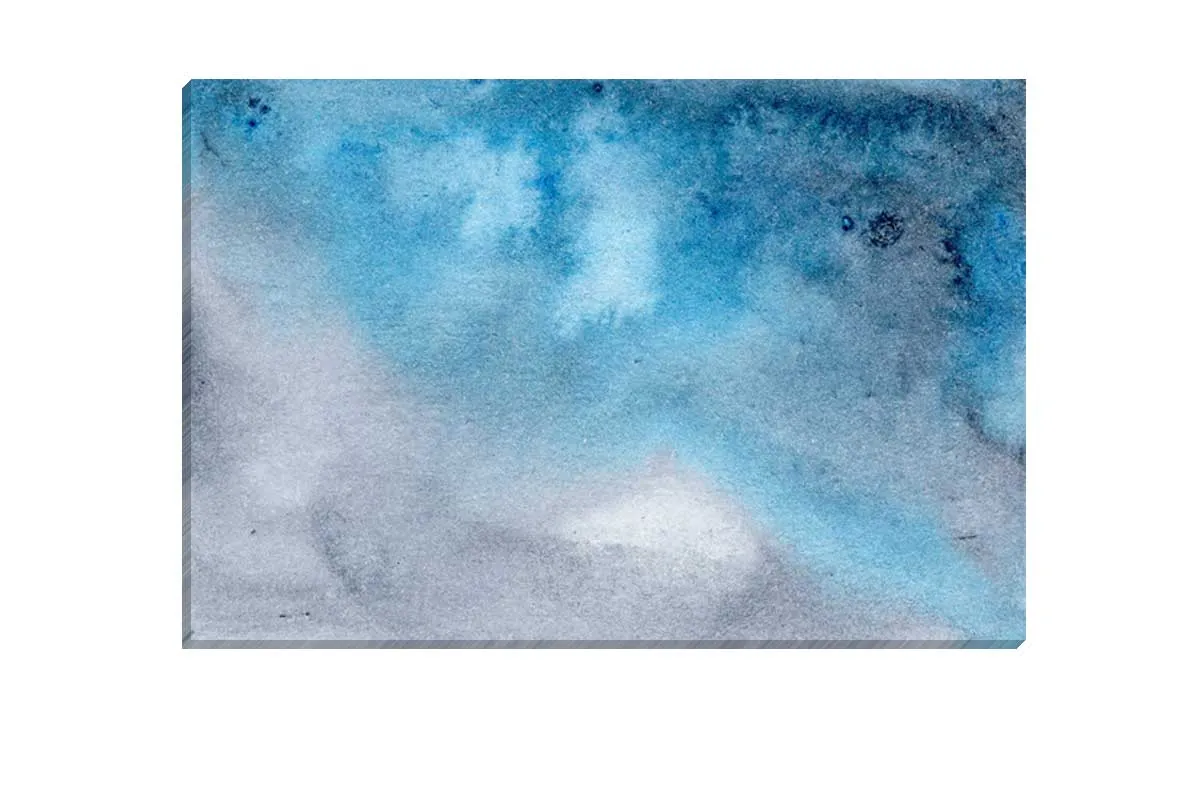 Blue and Grey Watercolour Abstract | Canvas Wall Art Print