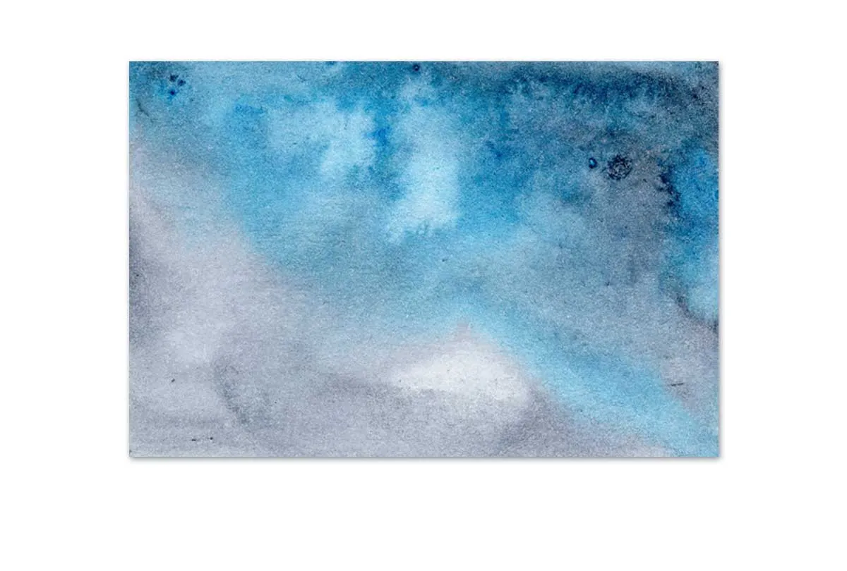 Blue and Grey Watercolour Abstract | Canvas Wall Art Print