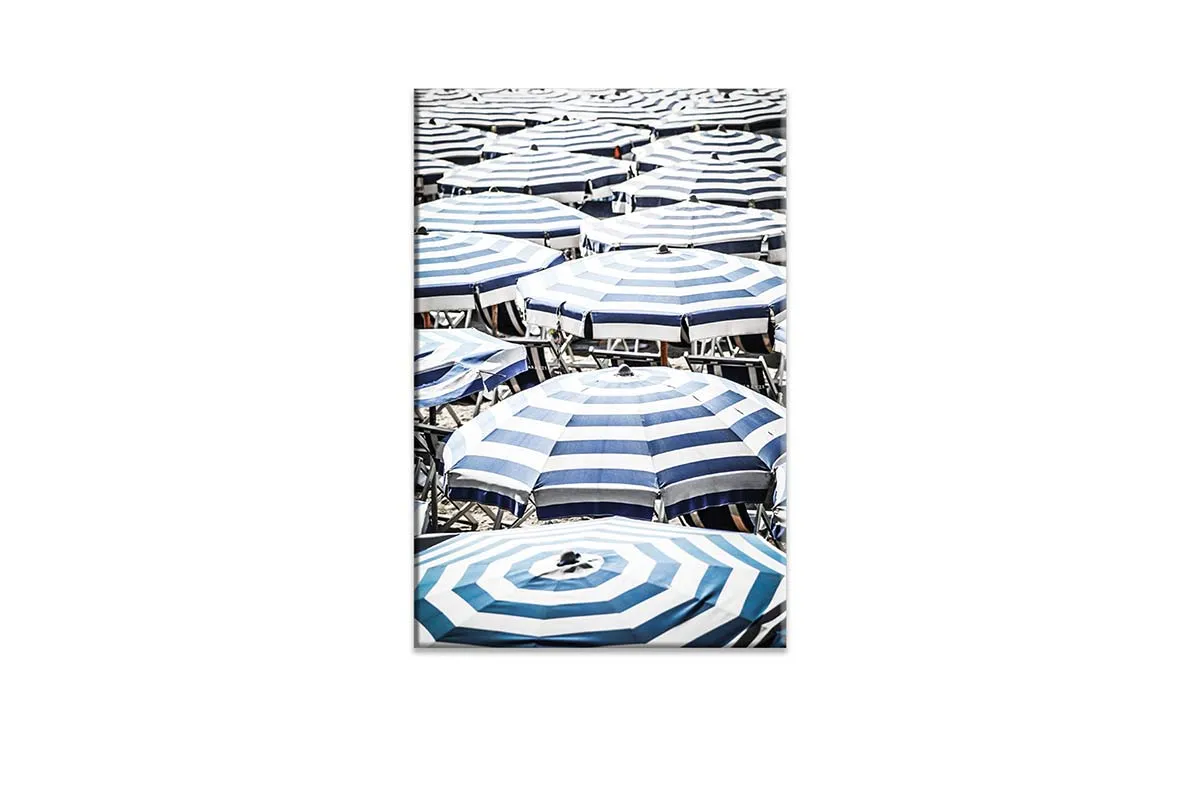 Blue Beach Umbrella 1 | Canvas Wall Art Print