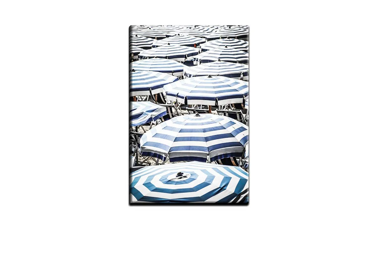 Blue Beach Umbrella 1 | Canvas Wall Art Print