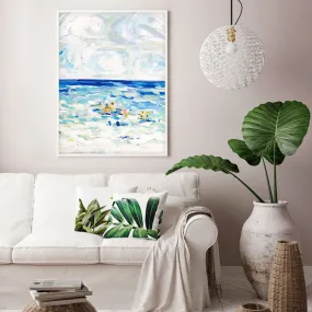 Blue Waves Canvas Wall Art