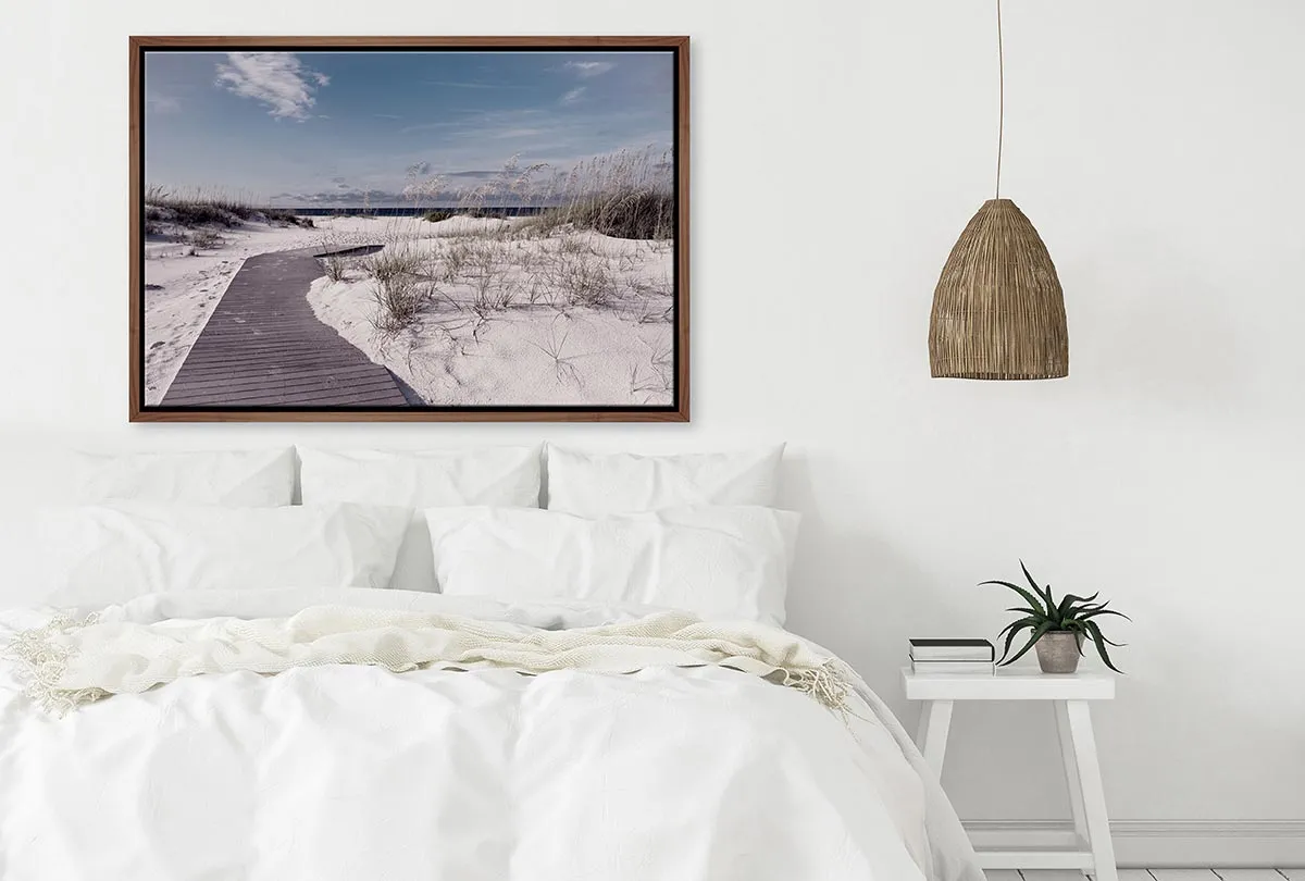 Boardwalk Through Dunes | Canvas Wall Art Print