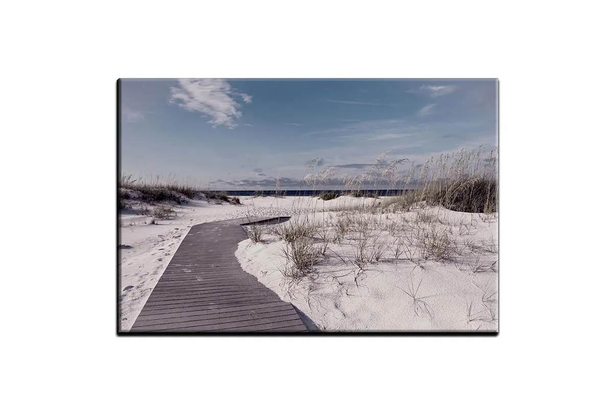 Boardwalk Through Dunes | Canvas Wall Art Print