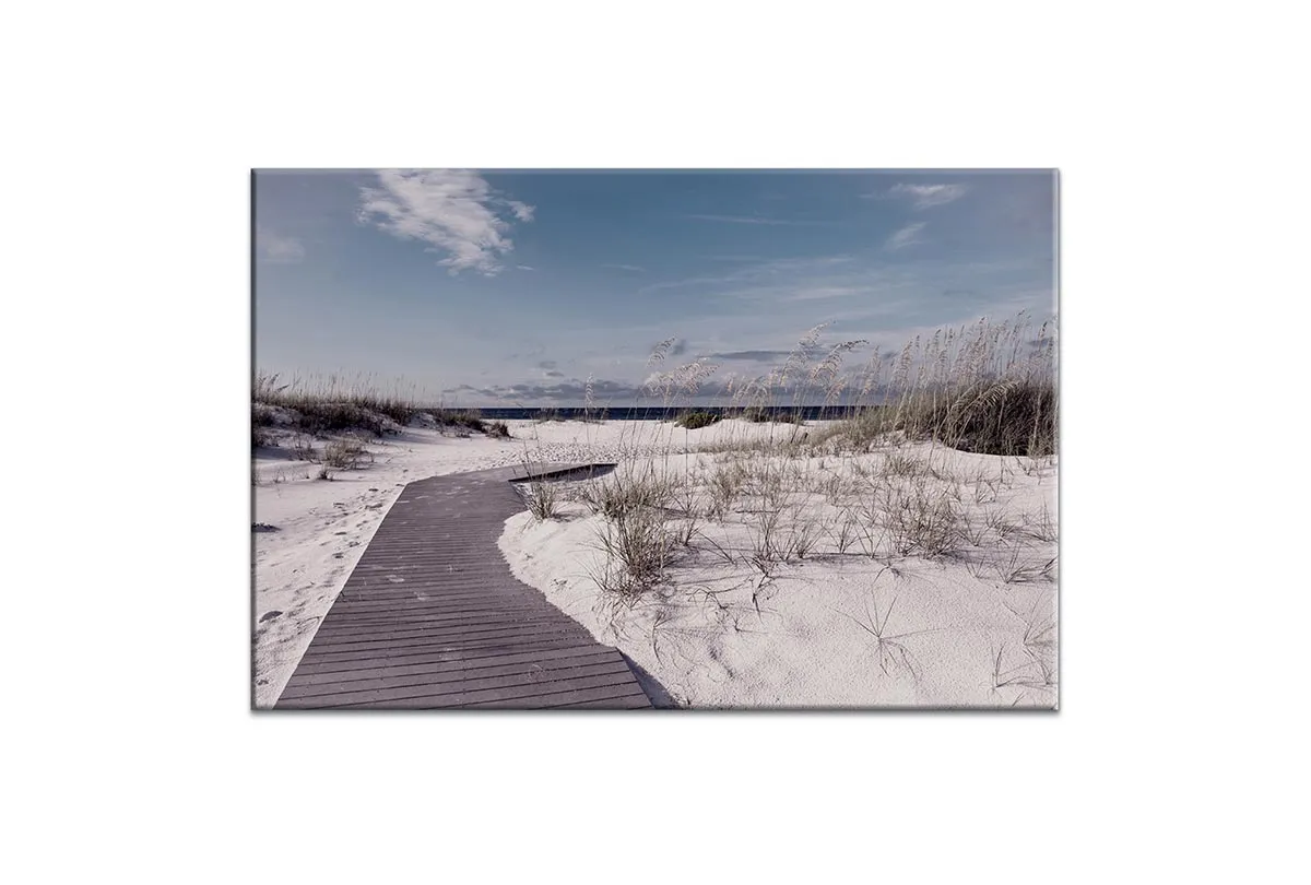 Boardwalk Through Dunes | Canvas Wall Art Print