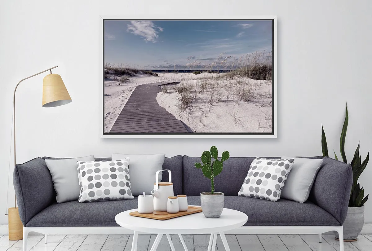 Boardwalk Through Dunes | Canvas Wall Art Print