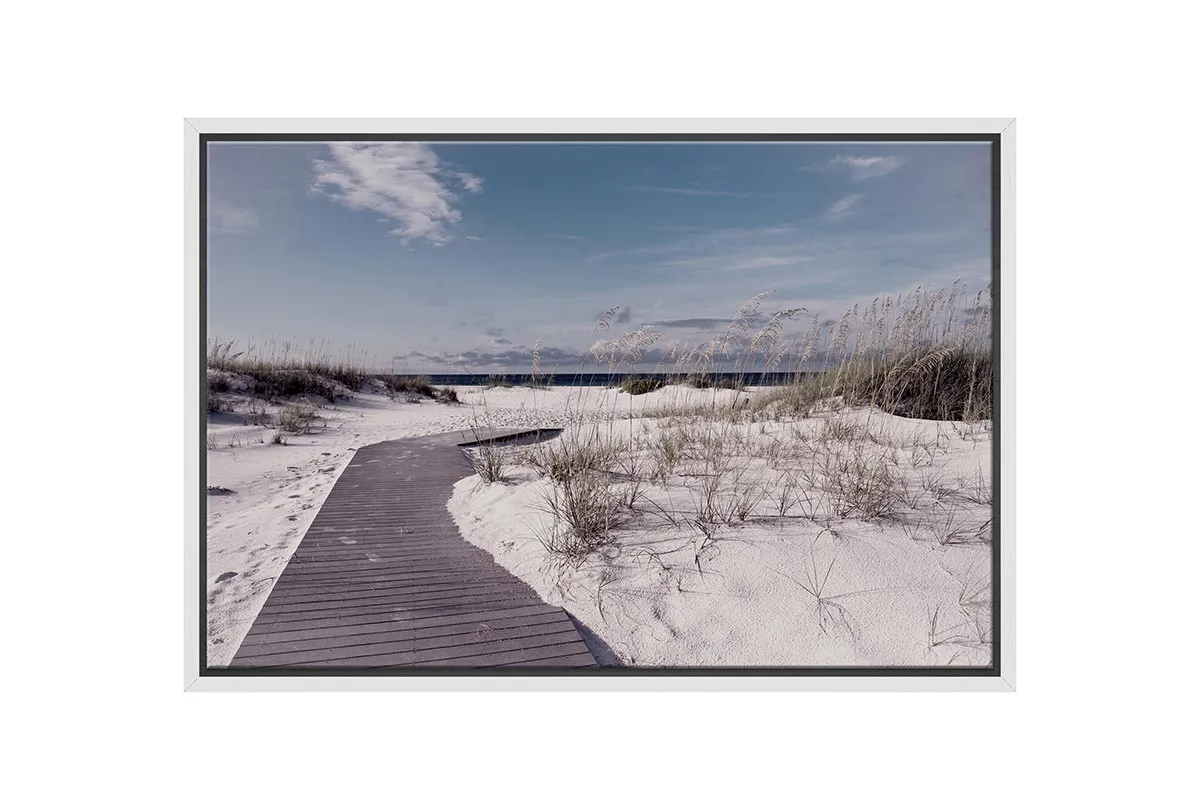 Boardwalk Through Dunes | Canvas Wall Art Print