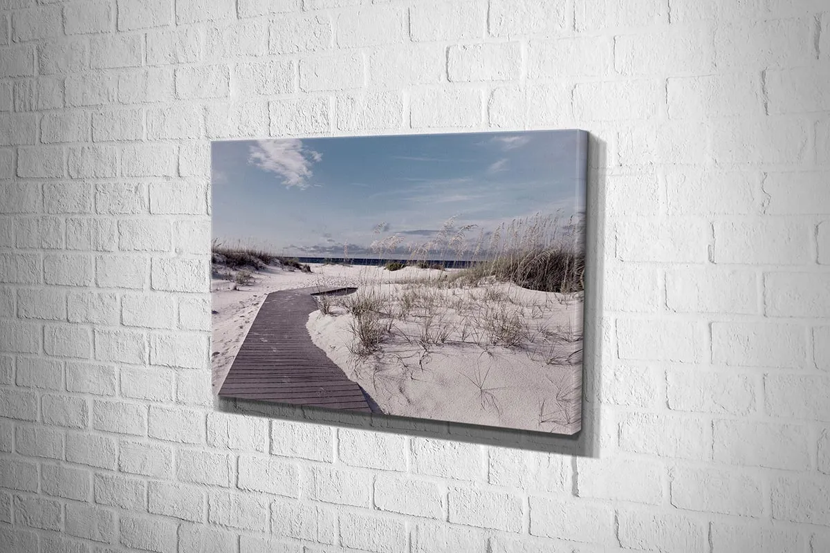 Boardwalk Through Dunes | Canvas Wall Art Print