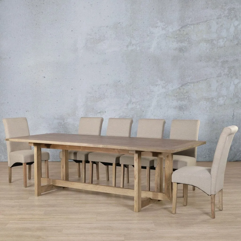 Bolton Wood Top & Windsor 10 Seater Dining Set