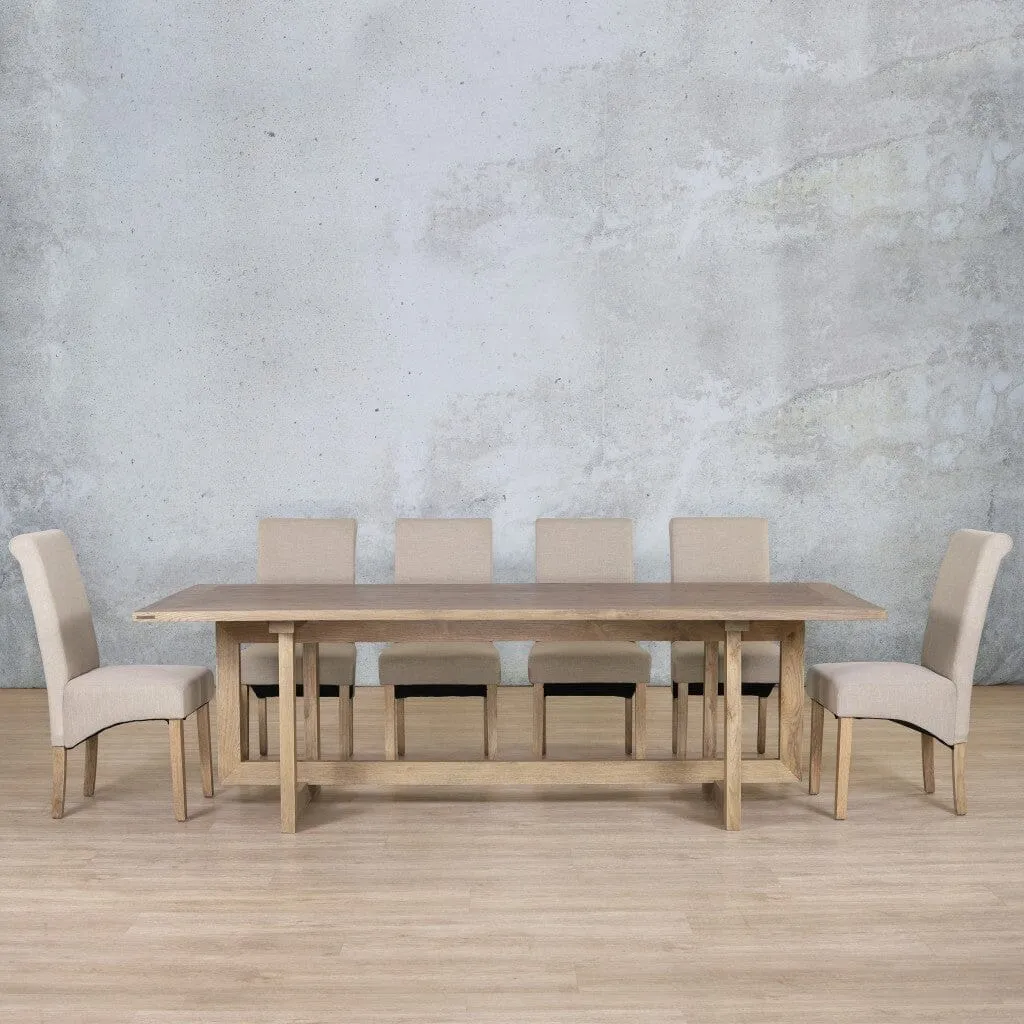 Bolton Wood Top & Windsor 10 Seater Dining Set