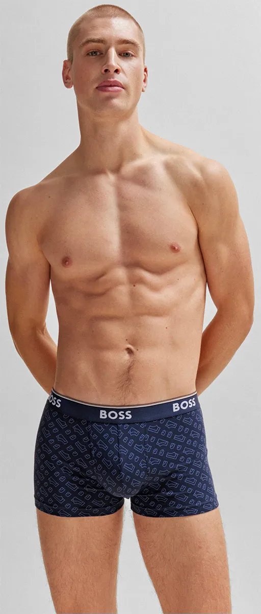 Boss Trunk 3P Power In Navy Black For Men