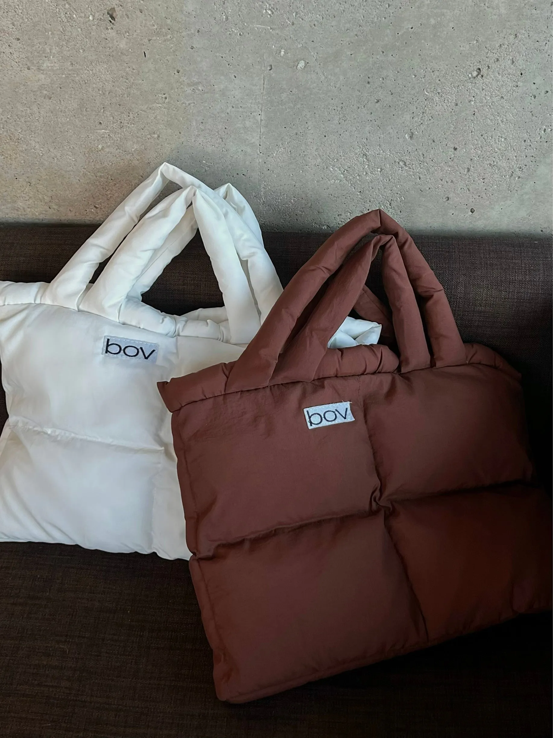 Bov Puffer Bag - Brown