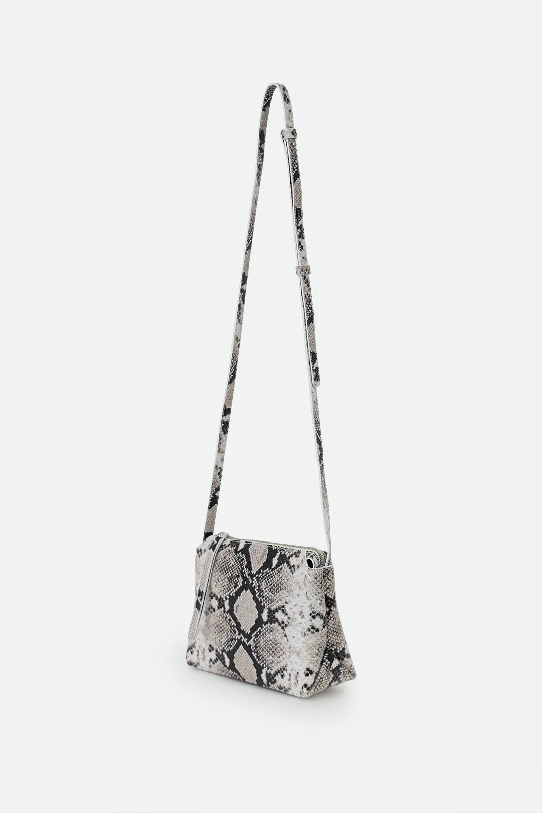 BRIDGET ITALIAN LEATHER CROSSBODY BAG IN SNAKE PRINT