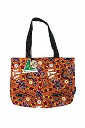 Bush Tucker Tan Cotton Tote Bag Small