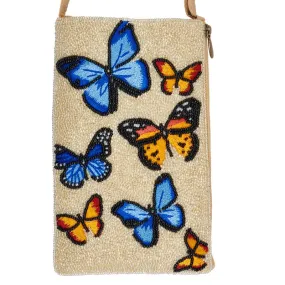 Butterflies Beaded Crossbody