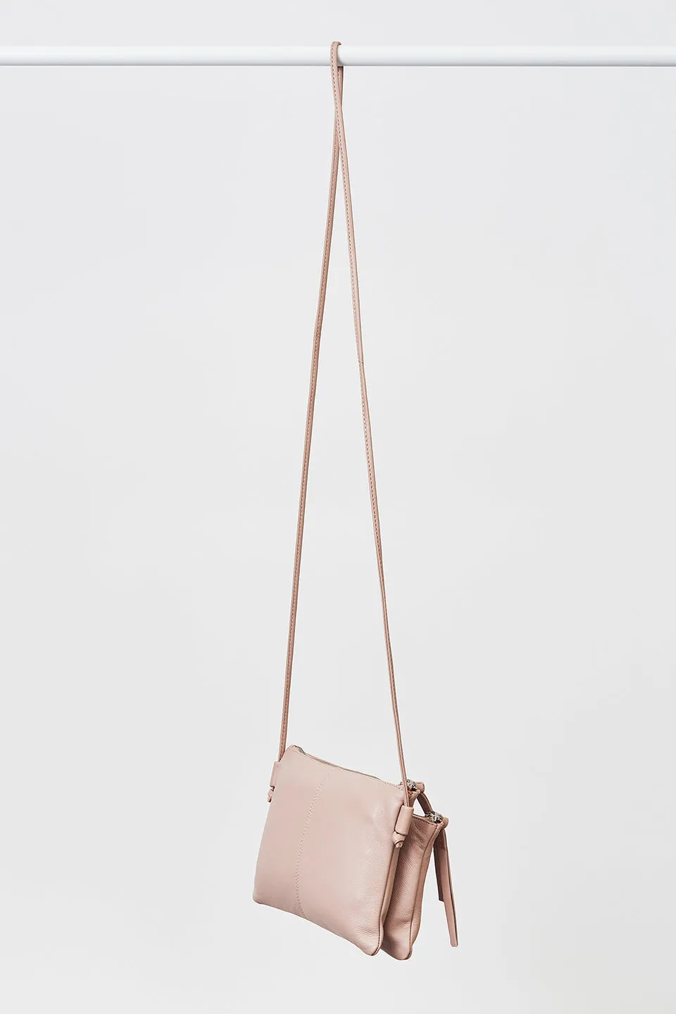 Caughey Double Pocket Cobweb Pink Shoulder Bag