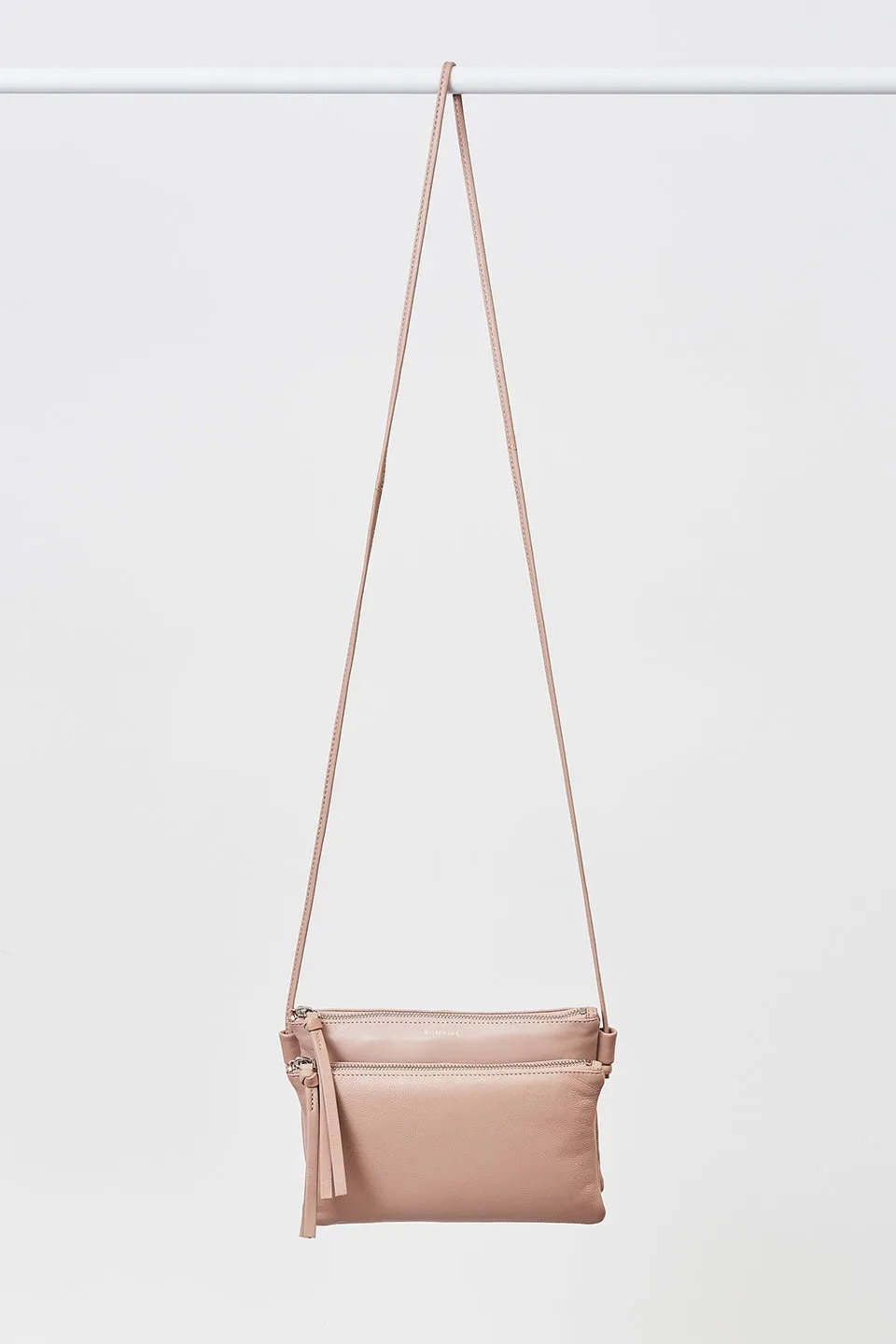 Caughey Double Pocket Cobweb Pink Shoulder Bag