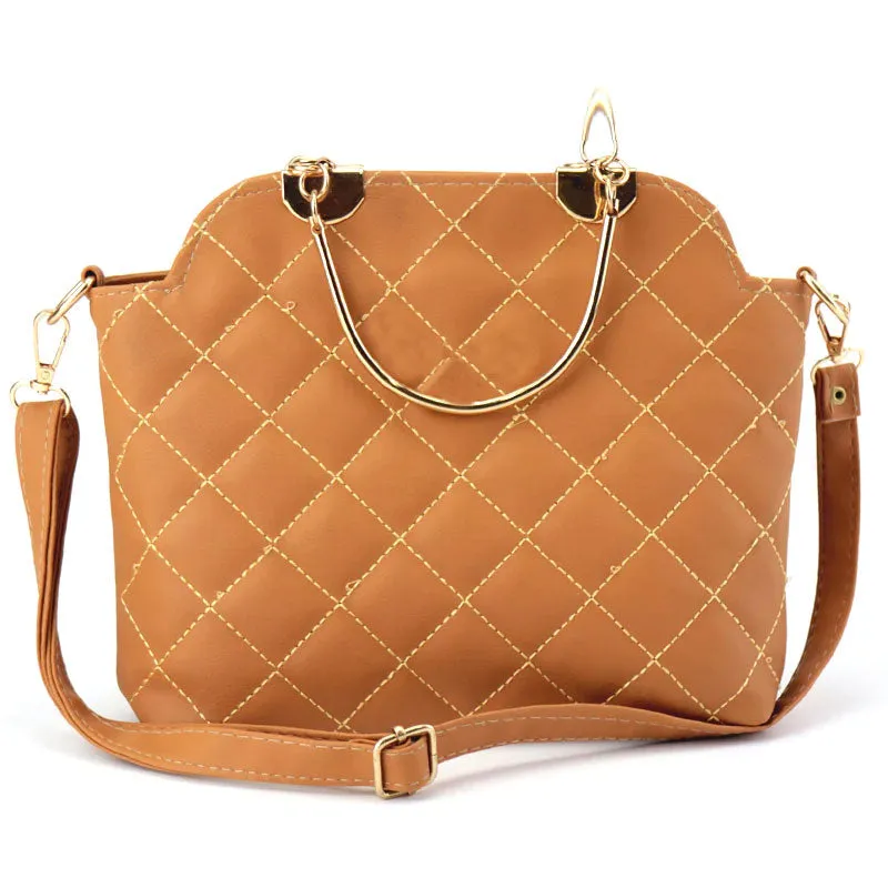 Ch Quilted Top Handle Shoulder Bag Purse