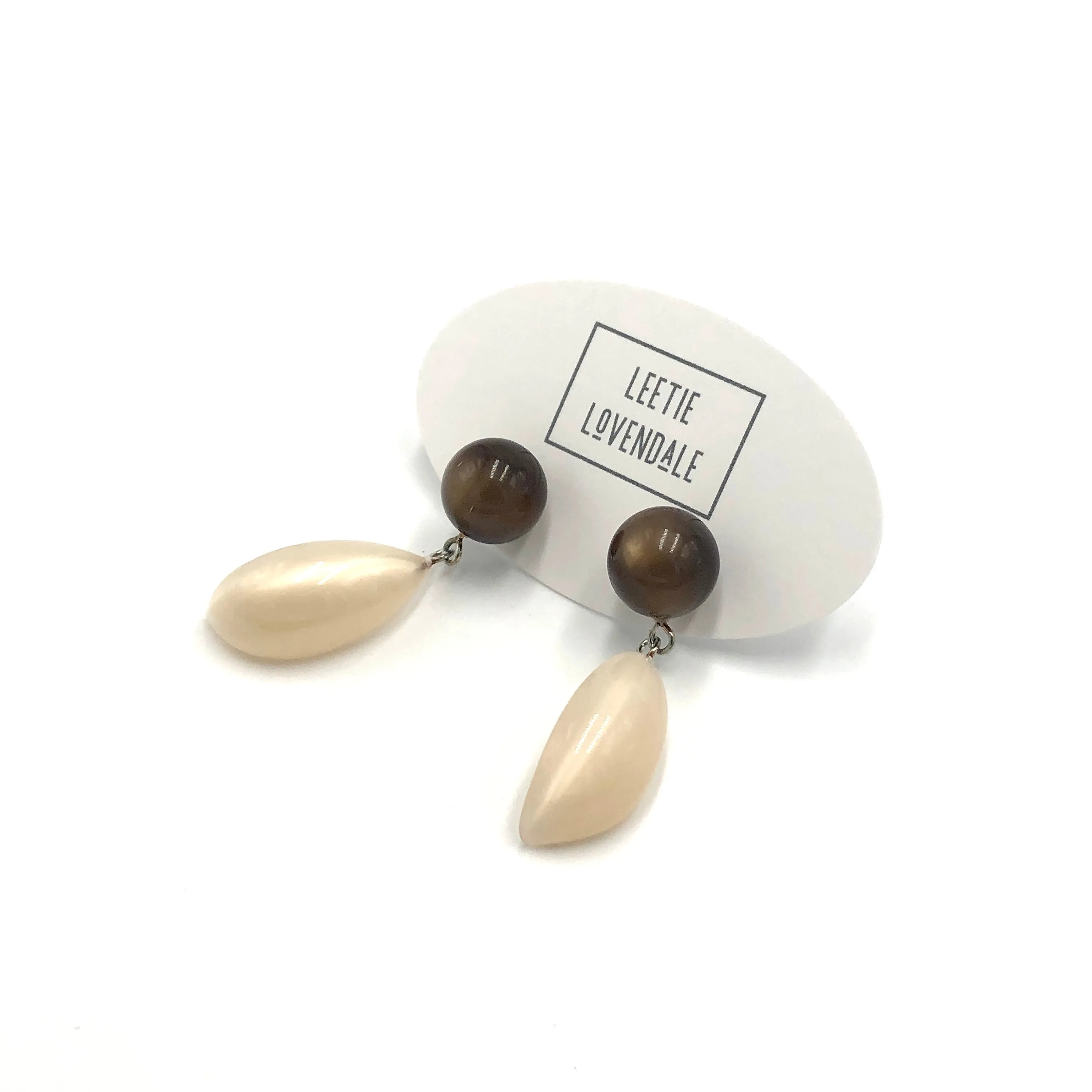 Chocolate & Champagne Punctuate Earrings