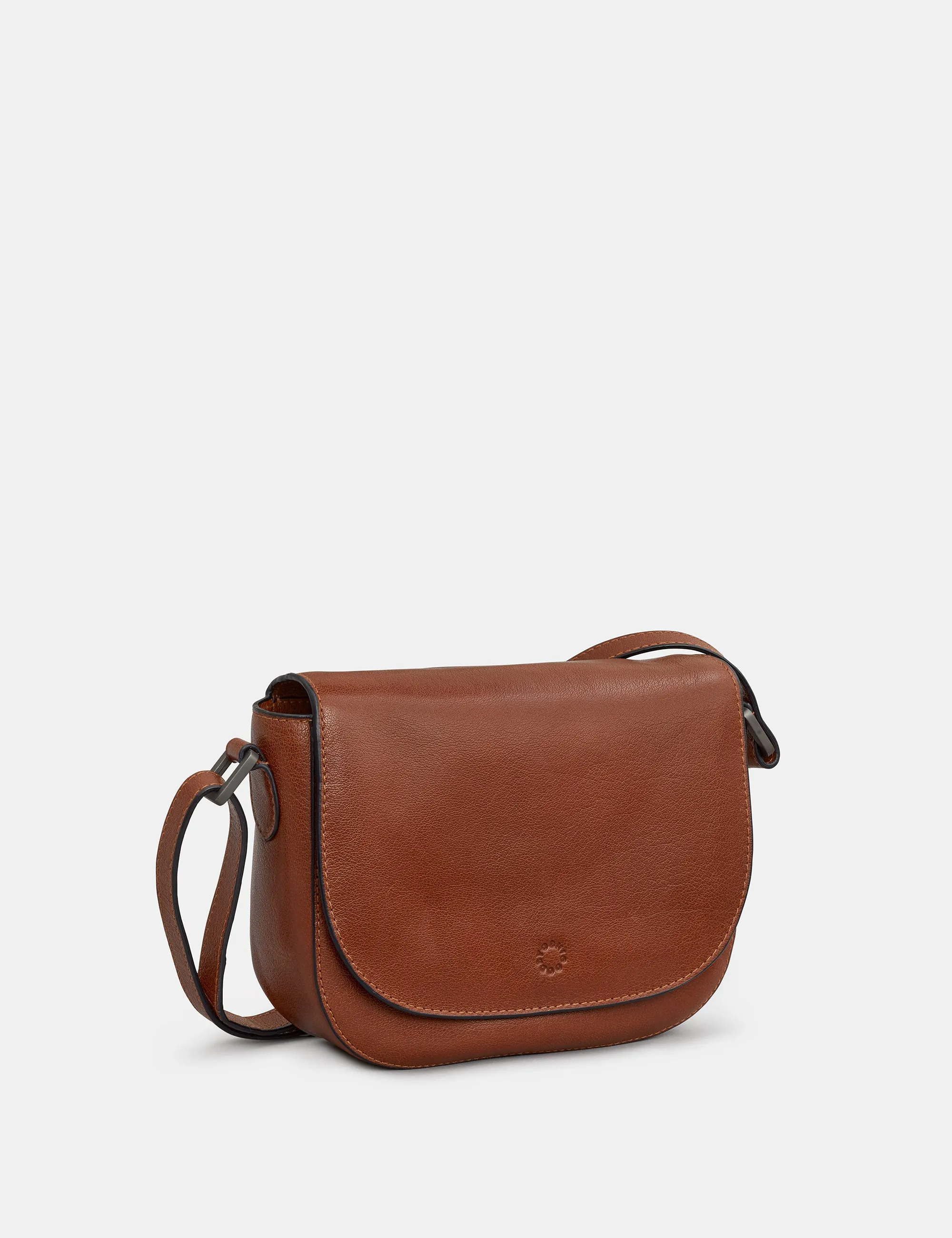 Clarendon Brown Leather Flap Over Cross Body Bag